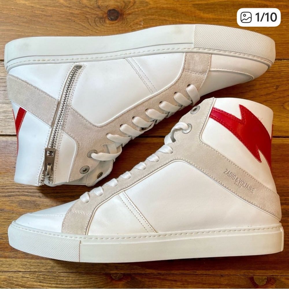 Zadig & Voltaire | Men’s High Flash Sneaker | Lightning Red | Men’s 11